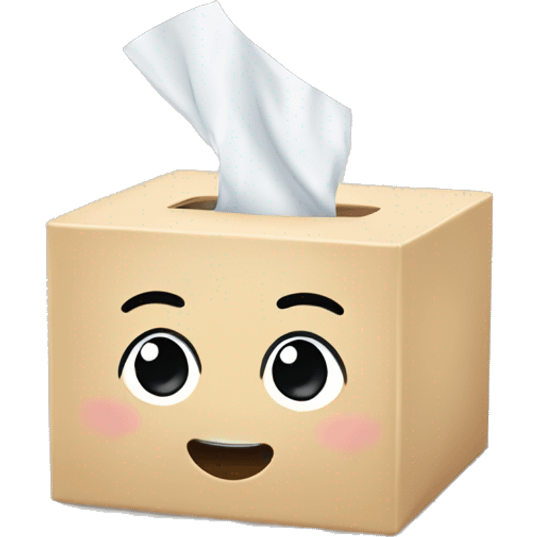 Beige cute tissue box  emoji