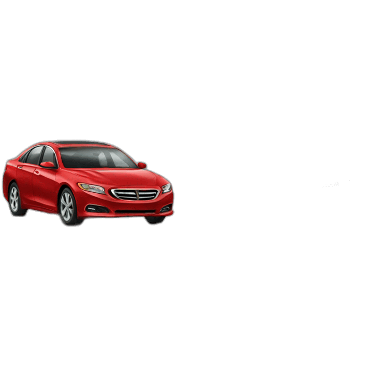 modern red sedan emoji