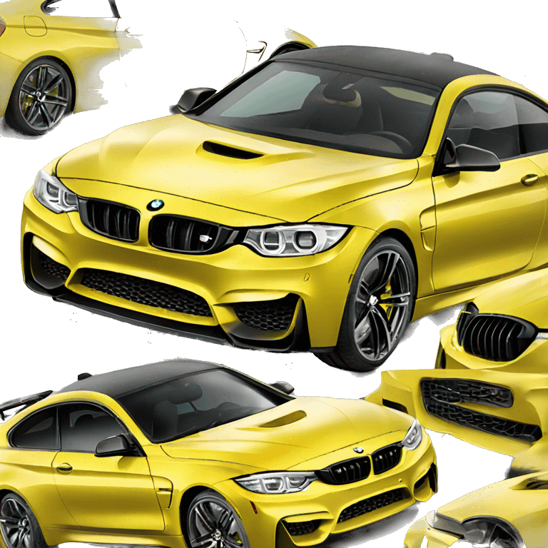 Yellow BMW M4 emoji