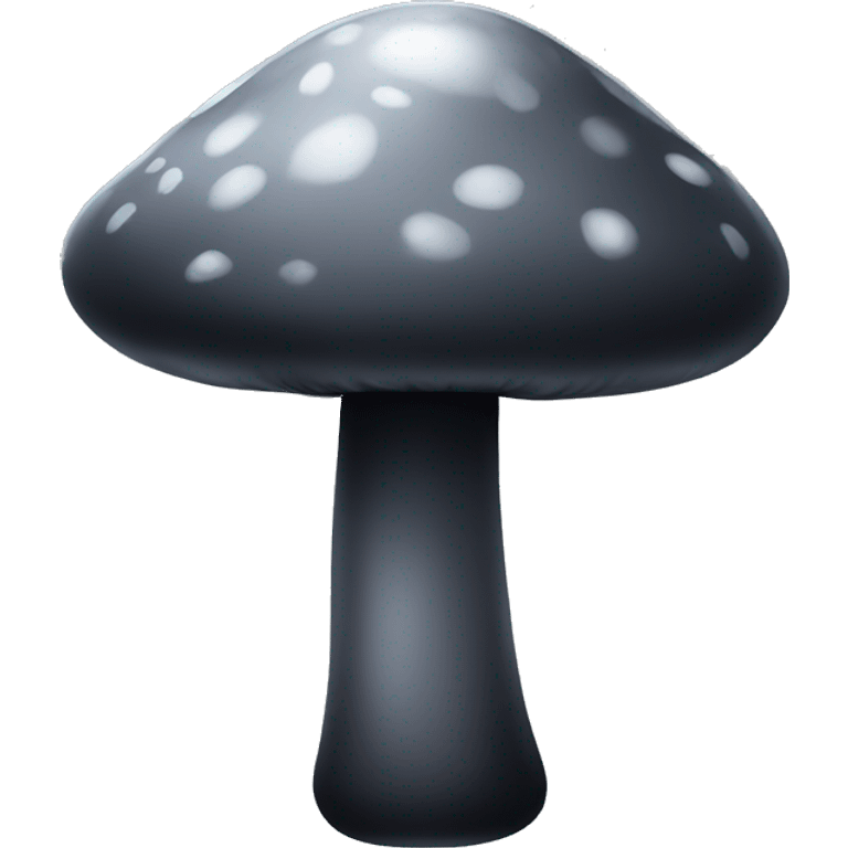 Black and dark grey Crystal mushroom  emoji