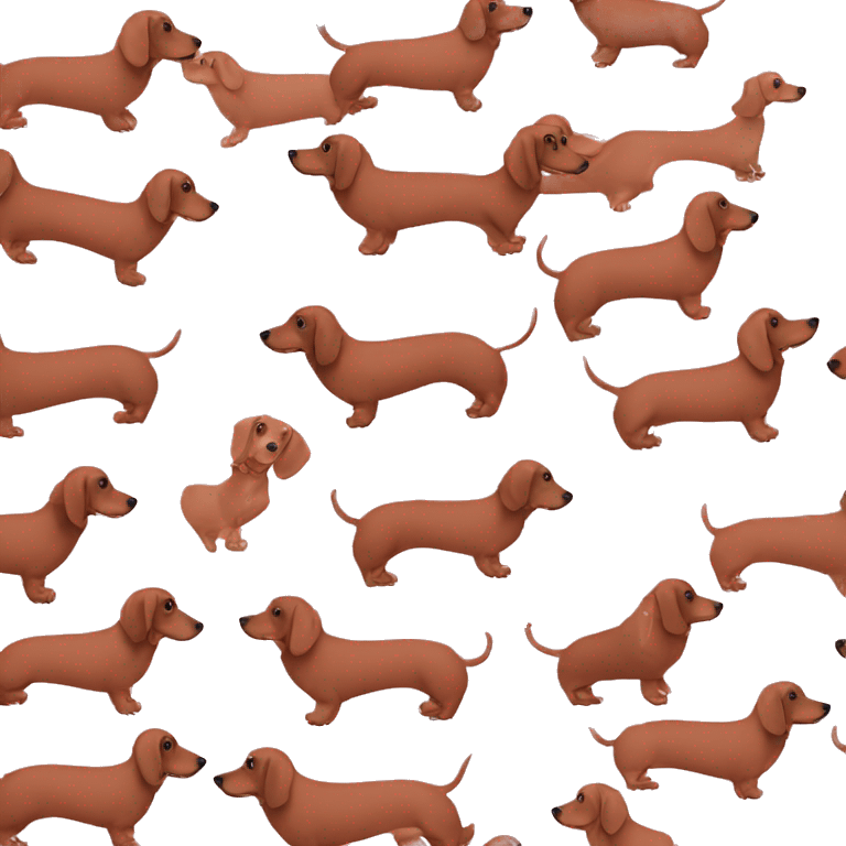 Dachshund pink emoji