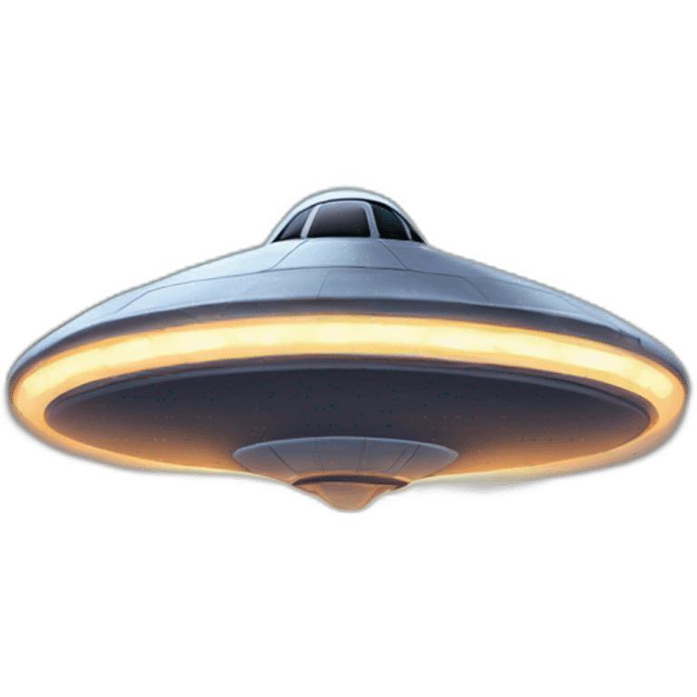 ufo taking off under angle emoji