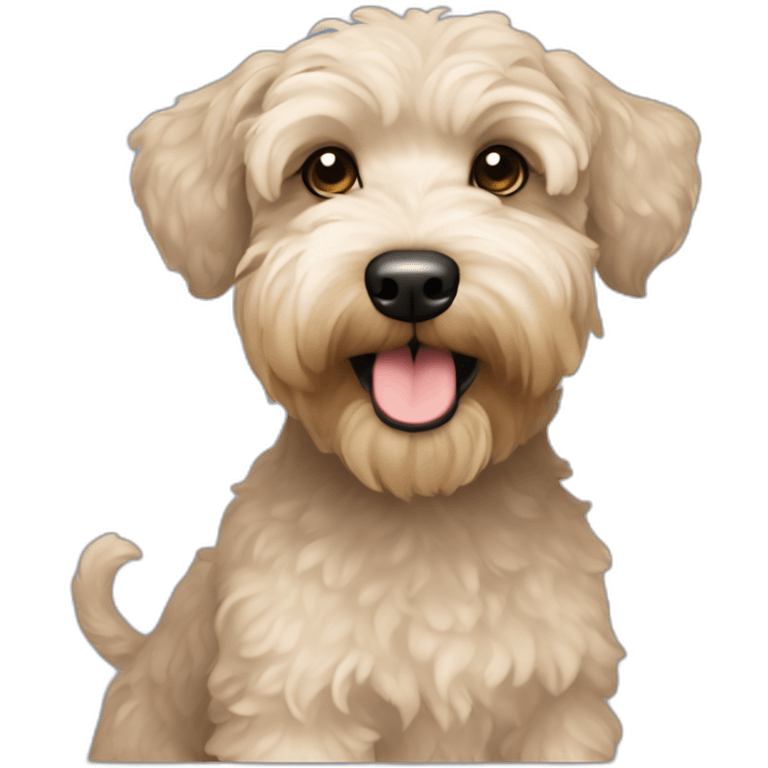 Champagne coloured Schnoodle emoji