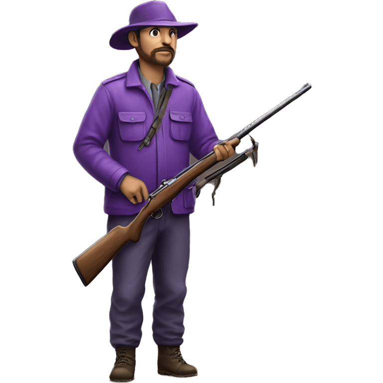 Realistic purple hunting stand emoji