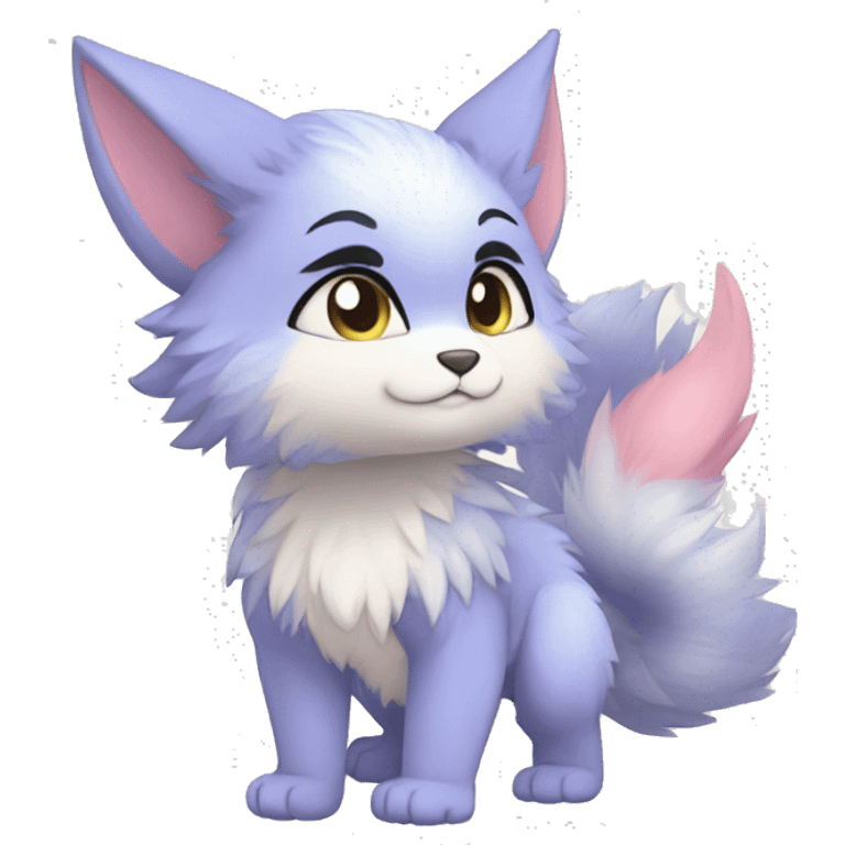 Anthro-Pastel-Fur-Sona-Chibi-Shiny-Fakémon full body emoji