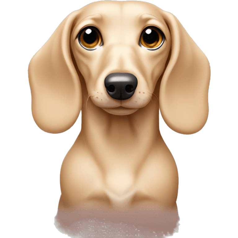 Cream dachshund emoji