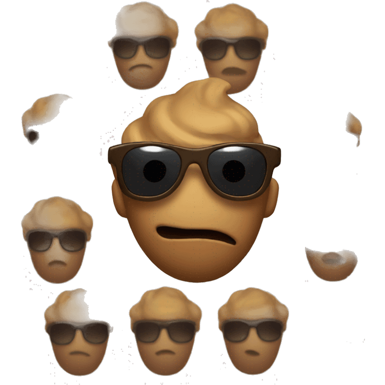 poop with sunglasses emoji