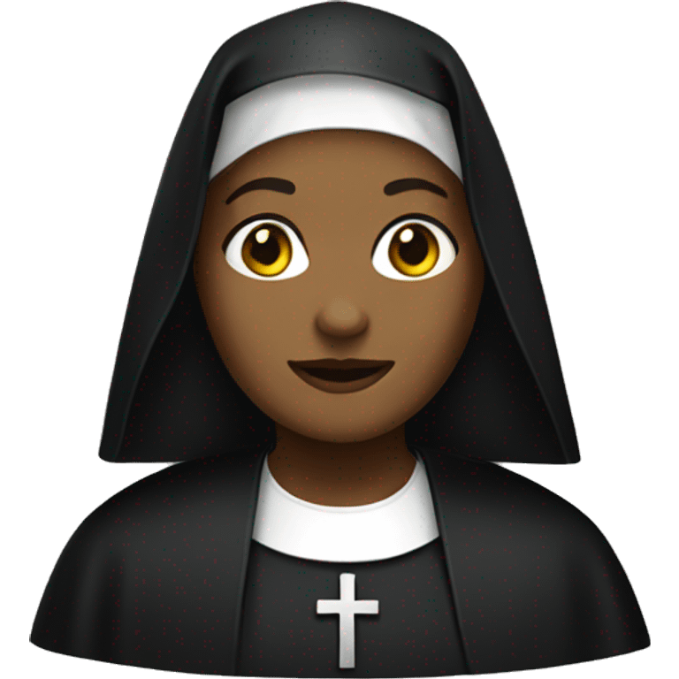 nun wearing black habit emoji