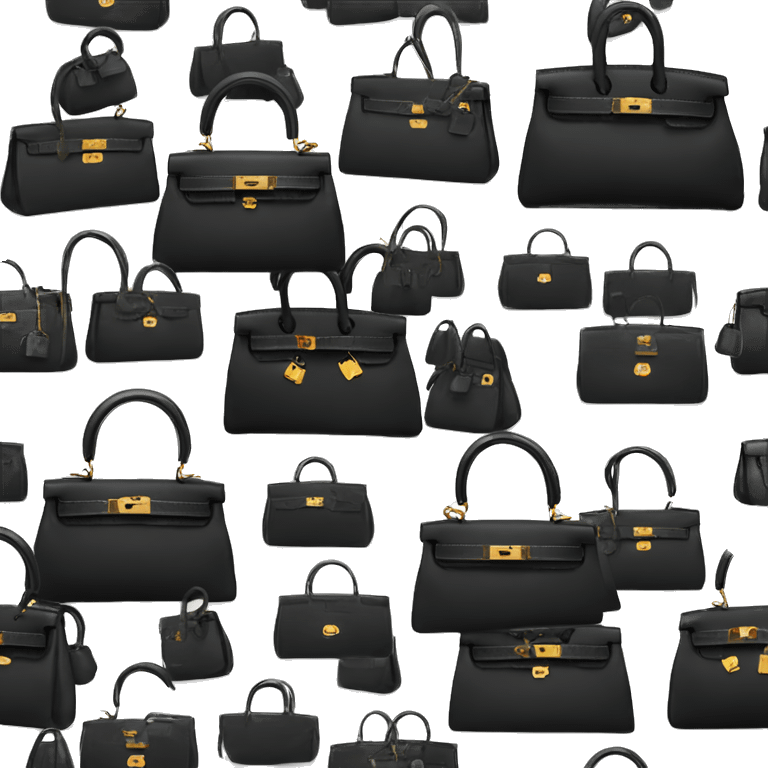 Please make an emoji of the Hermes Kelly bag in black emoji