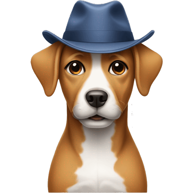 Dog wearing a hat emoji