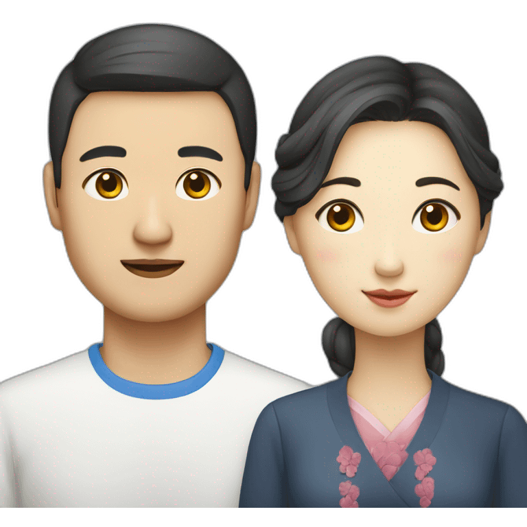 korean man and ukrainian woman emoji