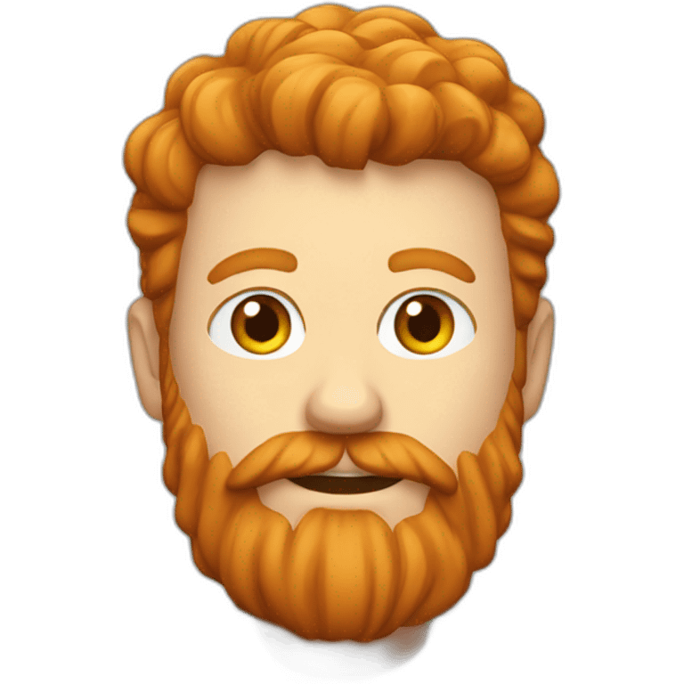 a ginger man with beard playing video games emoji