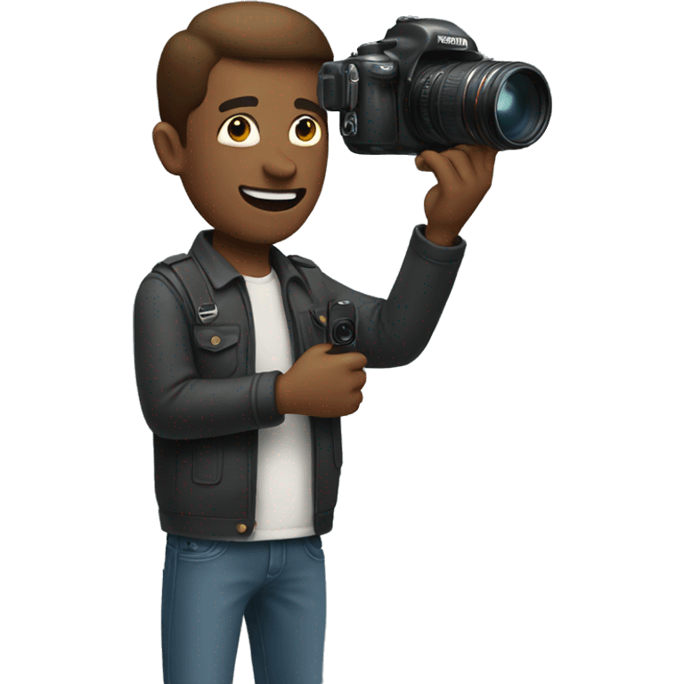 Man Holding a camera  emoji