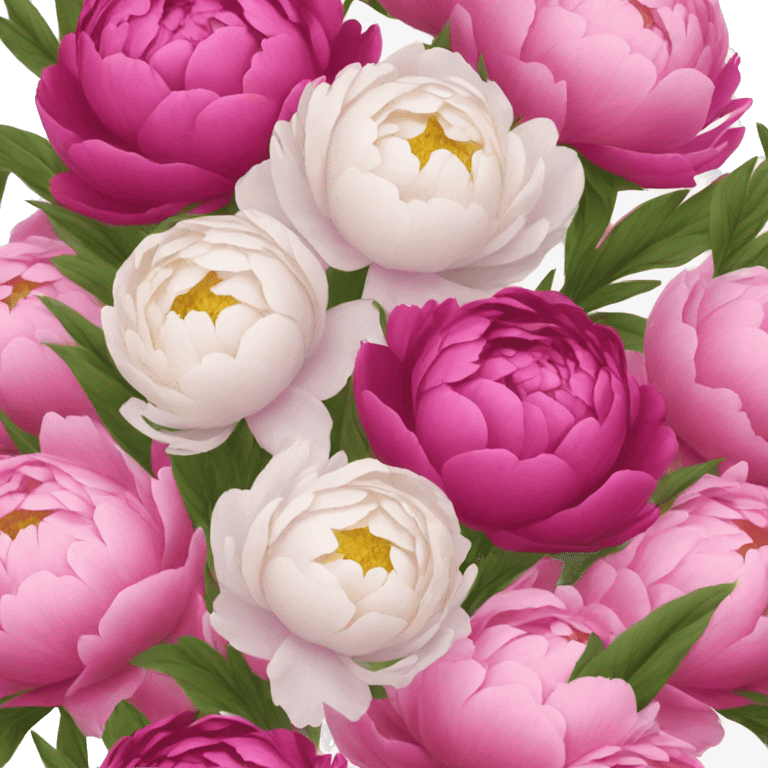 Peonies bouquet emoji