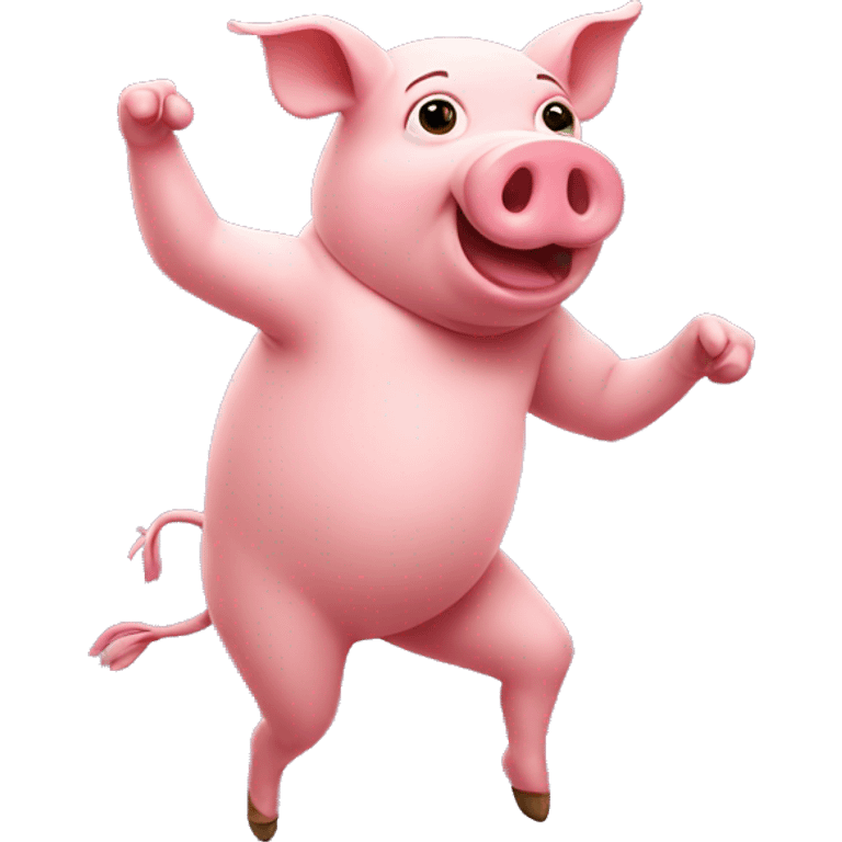 Dancing pig emoji