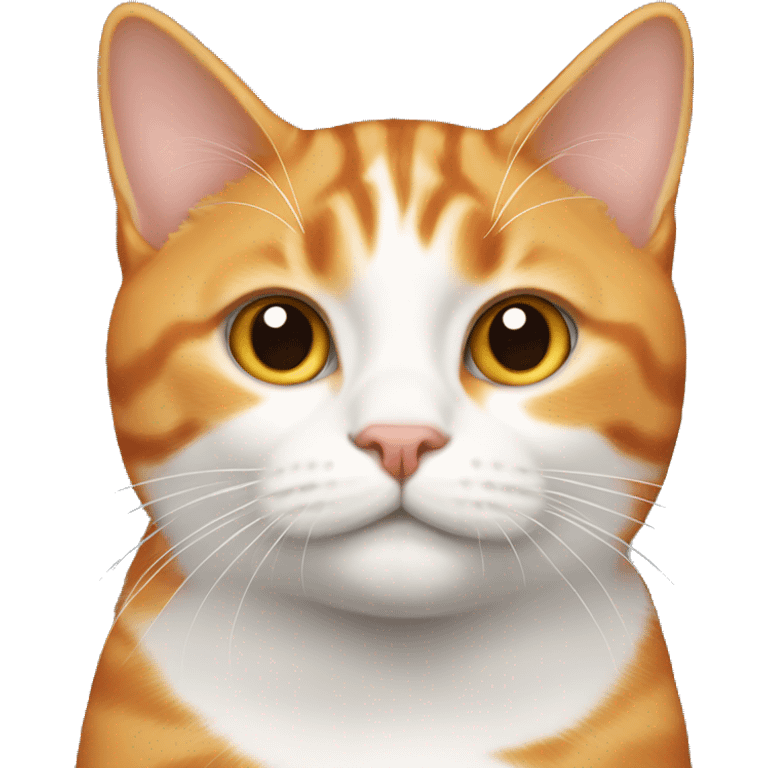 Orange and white tabby cat chunky emoji