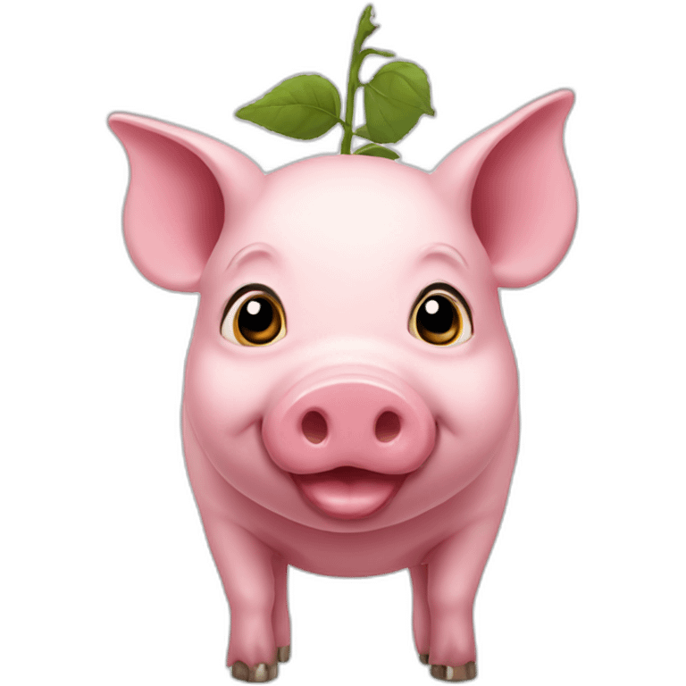 Rose pig emoji