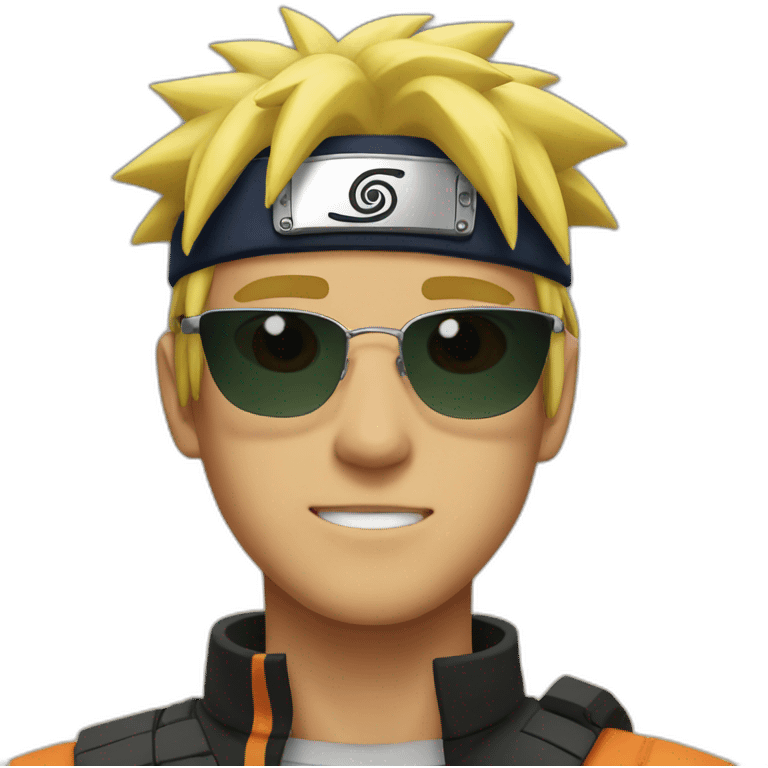 Naruto wearing sunglasses emoji