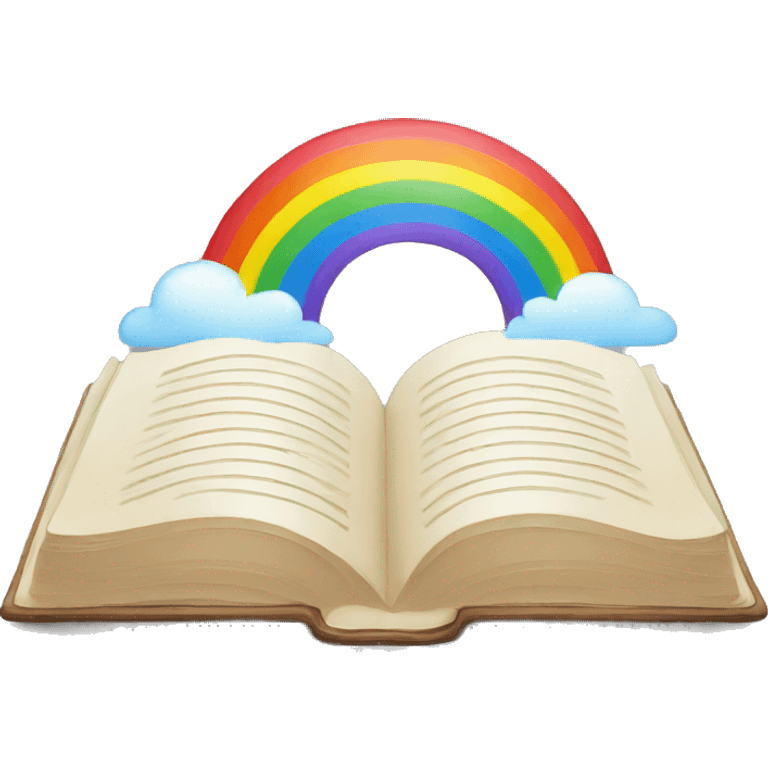 Open book with rainbow emoji