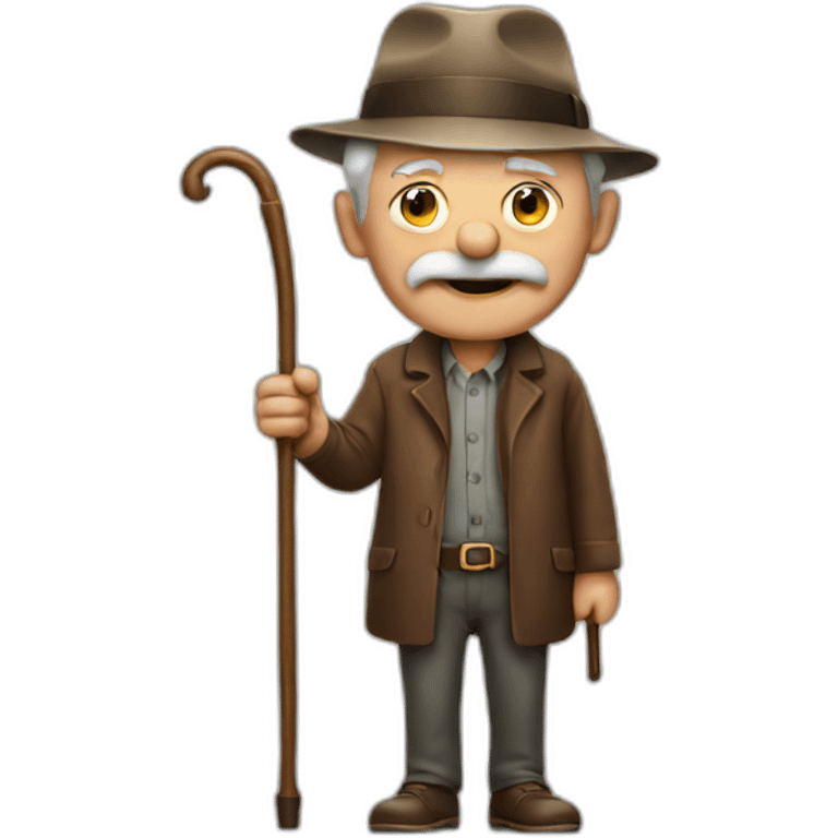 old man with cane emoji