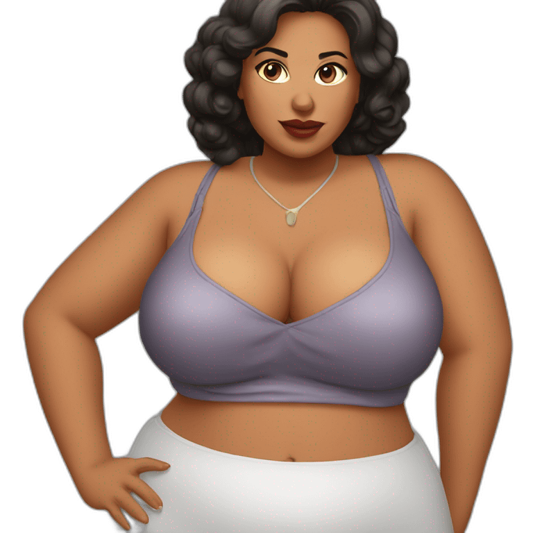 Plus size seductive woman emoji