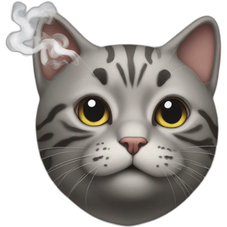 Cat smoke emoji