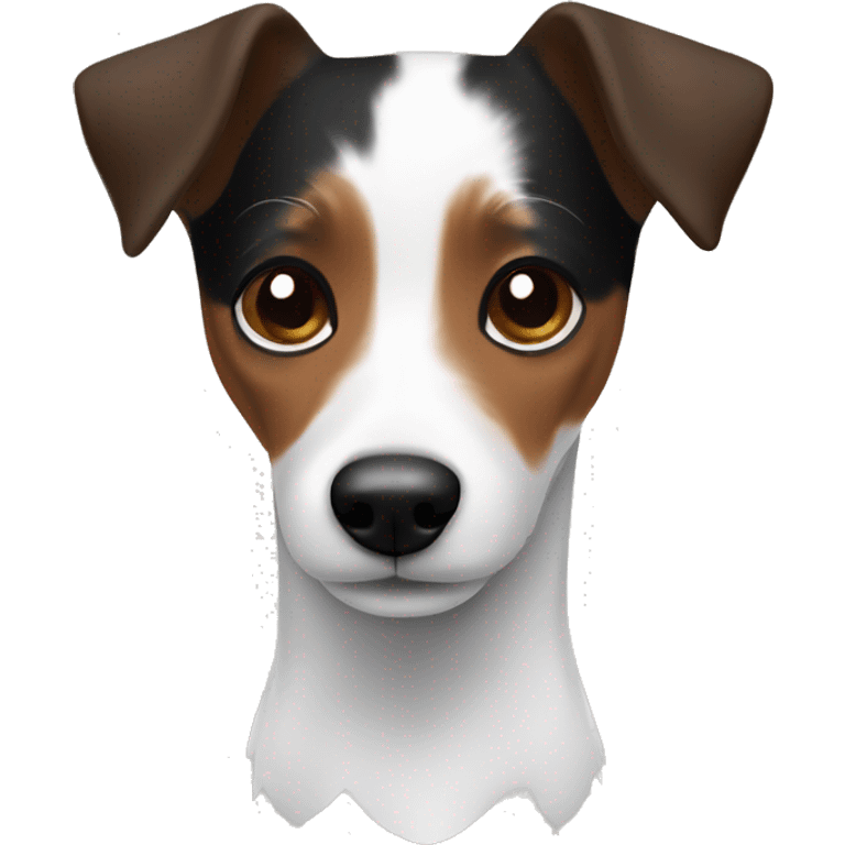 jack russell, black brown and white emoji