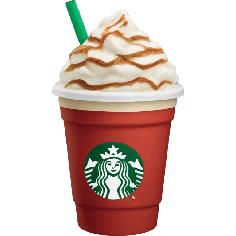 red starbucks frappe cup  emoji