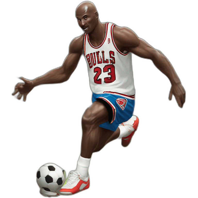 michael jordan jugando futbol  emoji