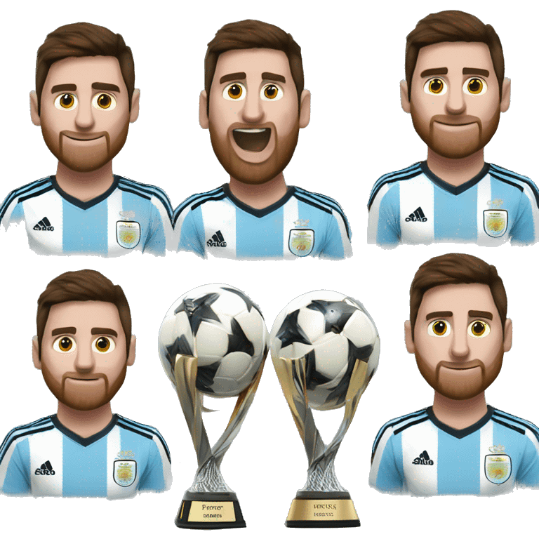 Messi campeón del mundo con Argentina emoji