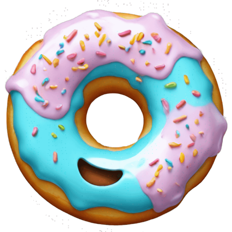 donut with light blue glaze emoji