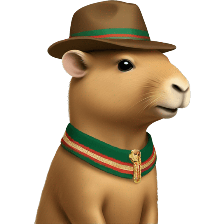 Capybara with gucci cap emoji