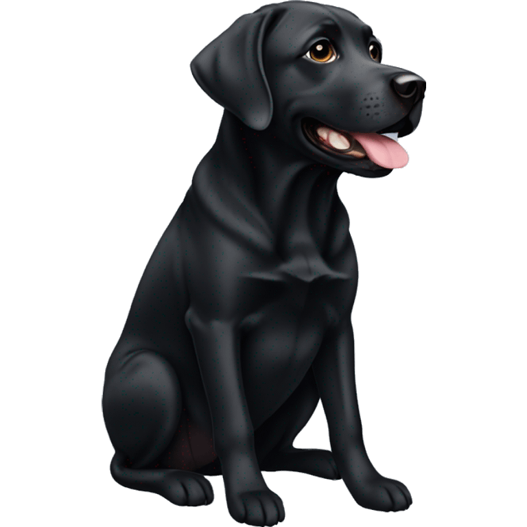 Black English lab emoji