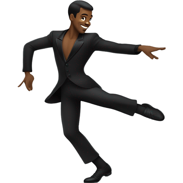 male jazz dancer black attire emoji