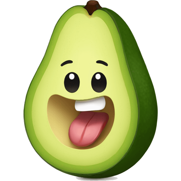 Avocado sticking out tongue  emoji