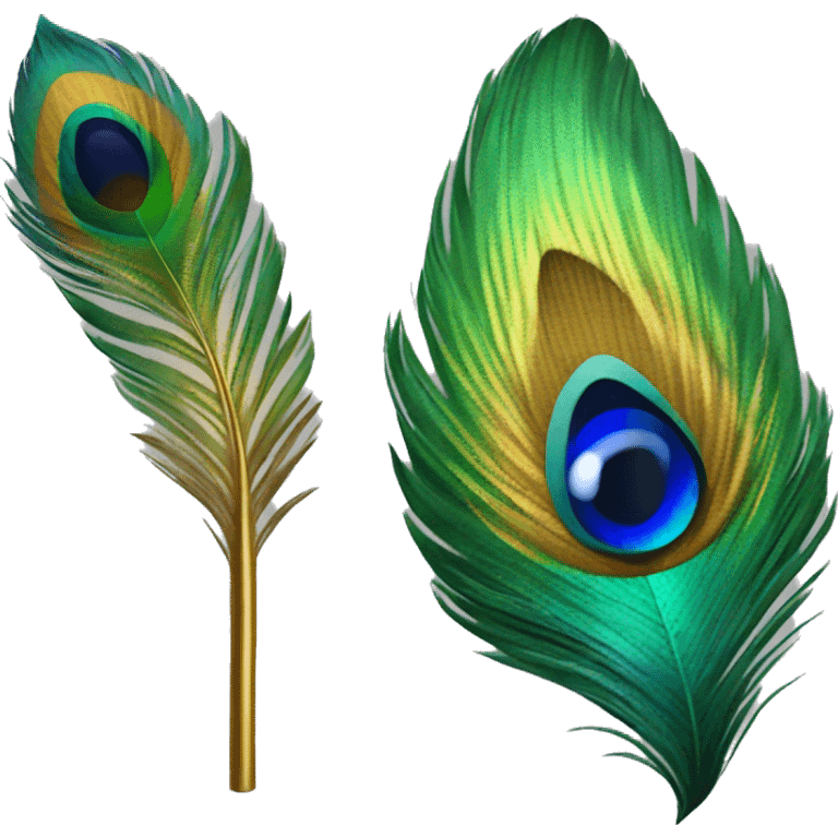 Peacock feather and lord Krishna emoji