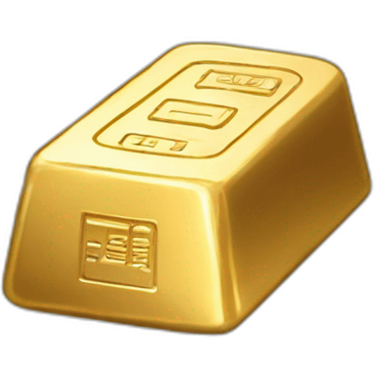 Gold bar in Round coin emoji