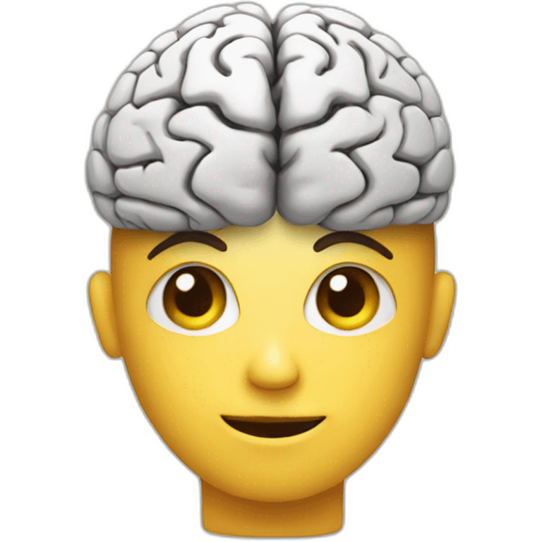 human holding a brain emoji