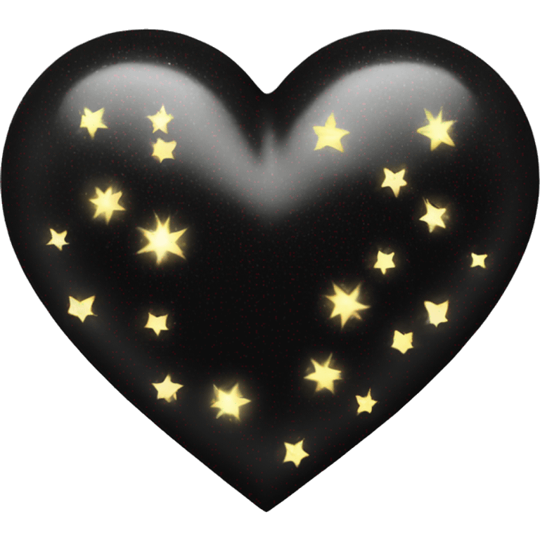 Black heart with sparkles emoji