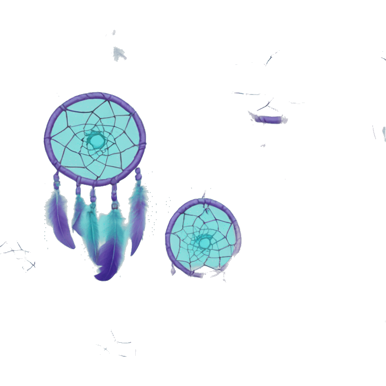 Turquoise and purple dream catcher  emoji