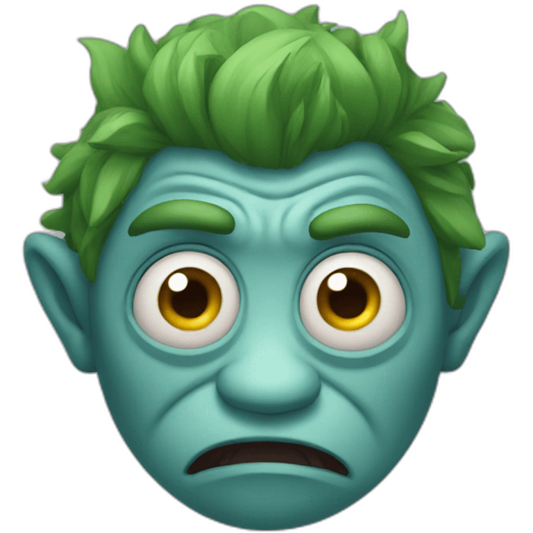 Troll rolling his eyes bored emoji