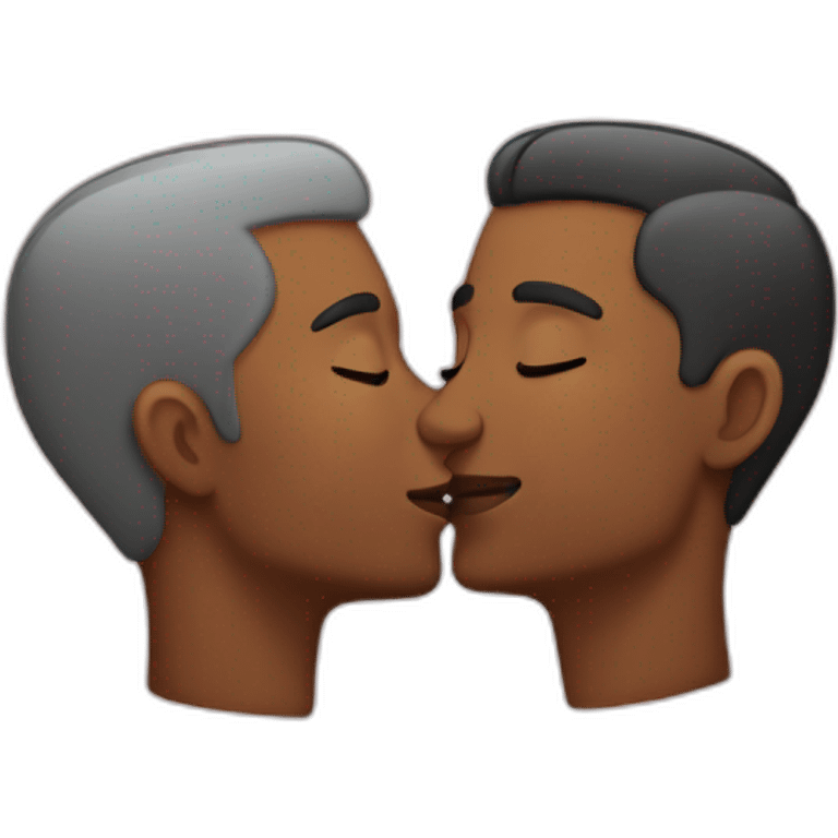 Gay couple kissing emoji