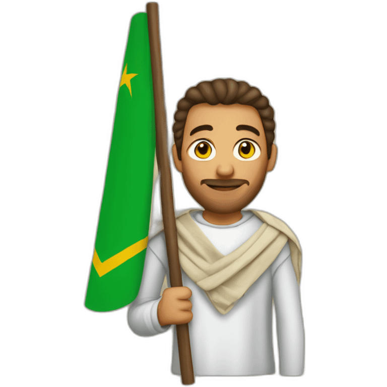 homme avec les drapeau de l’amazigh emoji