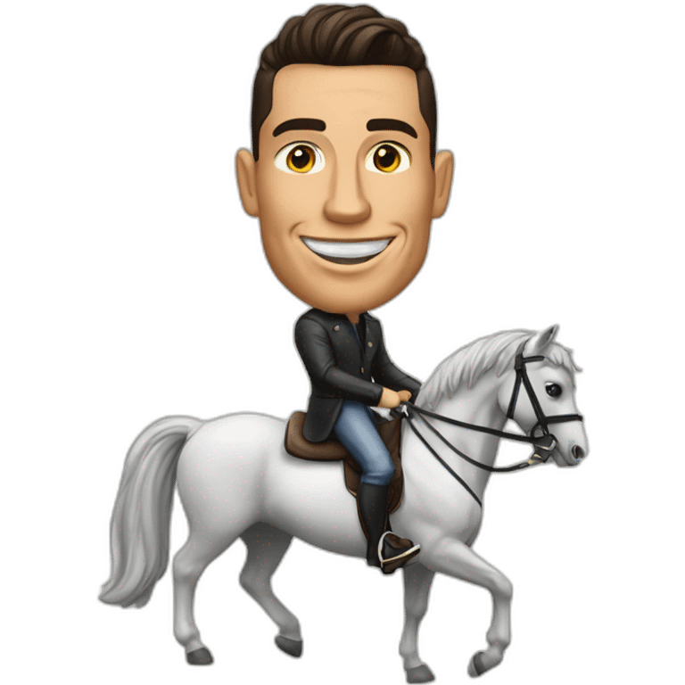 Cristiano ronaldo sur un cheval emoji