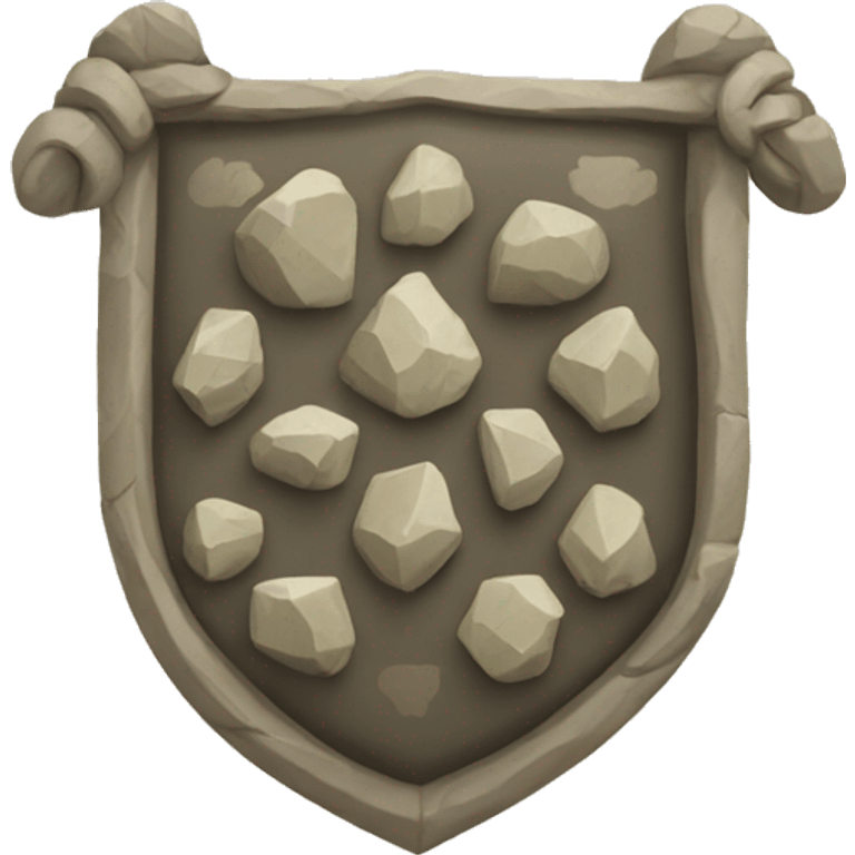 Stones and rocks family crest emoji