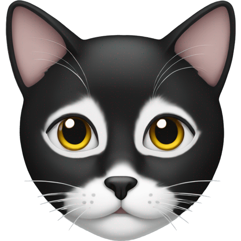 white and black cat  emoji