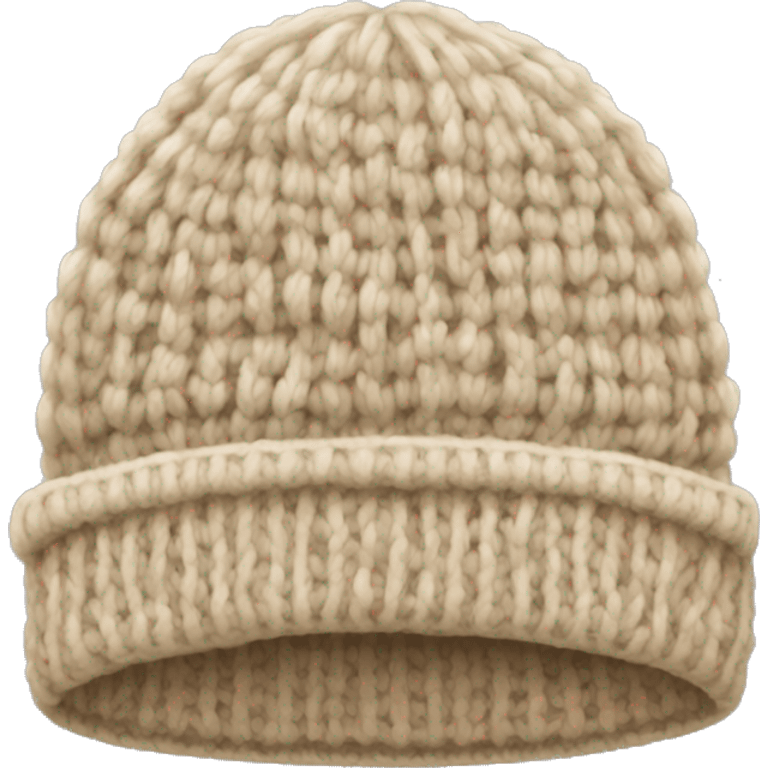 Beige knitted cap piece of clothing emoji