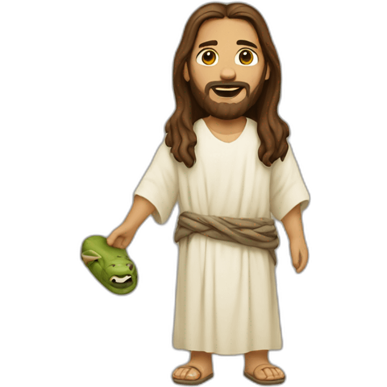 jesus with crocs emoji