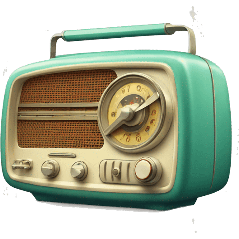 Retro 50s radio emoji