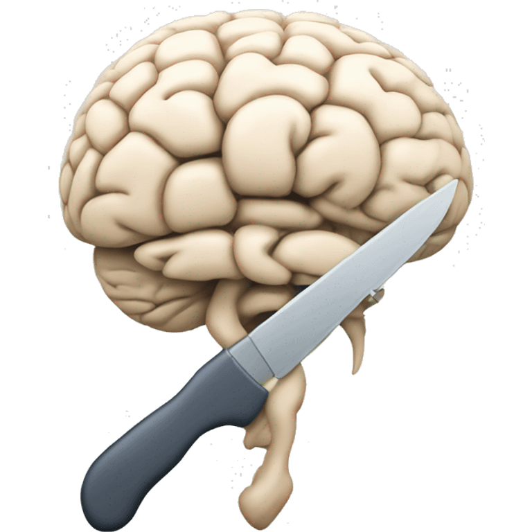 a brain with a surgical knife emoji